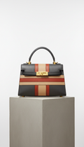 Sac structuré cuir accent or vif